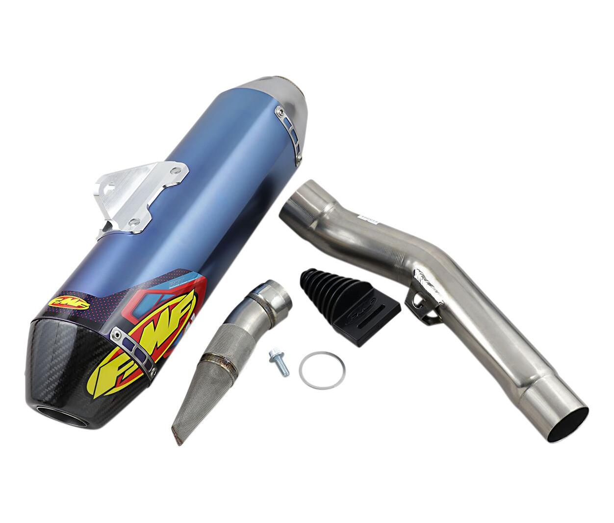 FMF Factory 4.1 RCT Blue Slip-On Carbon End Exhaust Silencer For Kawasaki KX 250 F 2017-2020